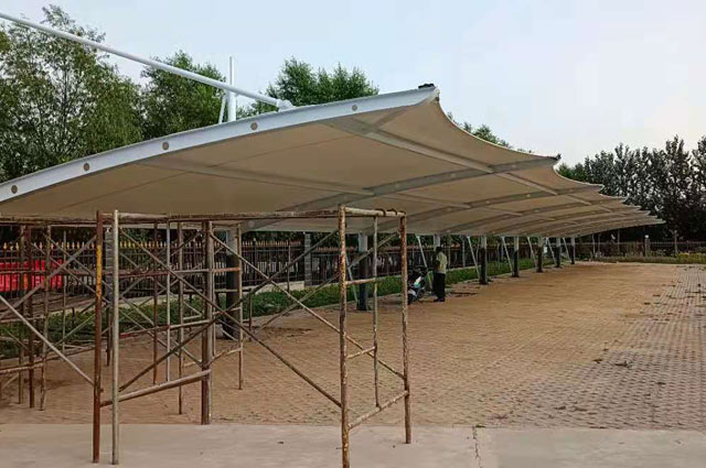 哈尔滨膜结构停车棚的应用
